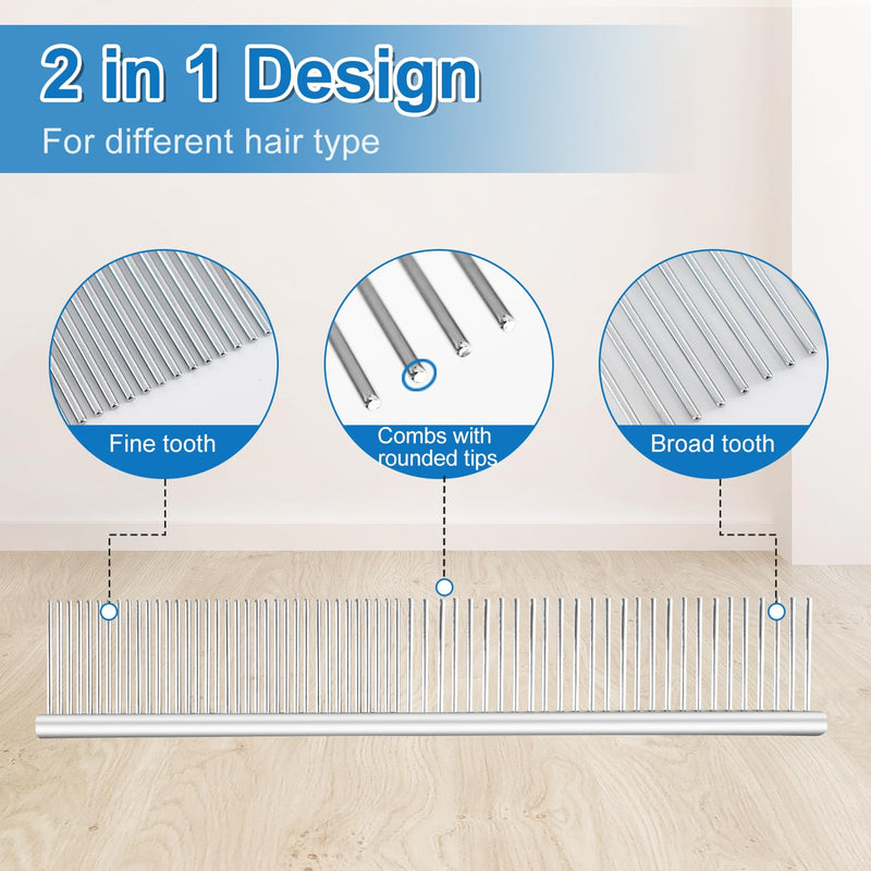 Slicker Brush for Dogs, Doodle & Poodle Brush for Long Haired Dog, Dog Slicker Brushes Goldendoodle Long Pin Detangler for Dematting (Large Curved) blue - PawsPlanet Australia