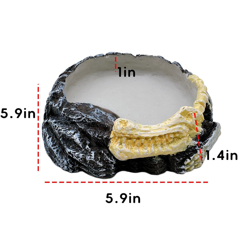 Tfwadmx Hermit Crab Water Bowl, Small Reptile Feeding Dish, Tortoise Water Dish, Hermit Crab Food Dish, Reptile Food Bowl for Geckos Corn Snakes Turtles Small Bowl-1Pcs - PawsPlanet Australia