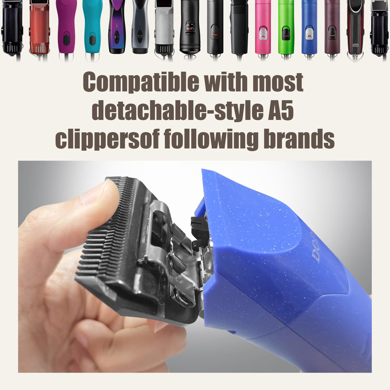 15 Wide Blades for Dog Grooming,Compatible with Andis,Oster A5,Wahl km10 Clippers,Cutting Length 3/64",Black 15w-1pcs