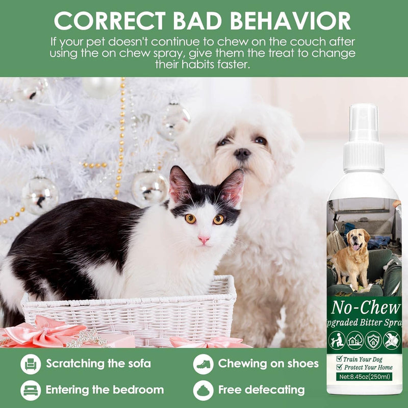 250ml No Chew Spray for Dogs, Bitter Apple Spray for Dogs Stop Chewing Licking of Furniture, Shoes, Bandages, Effective Indoor/Outdoor Dog Anti Chew Deterrent Training & Behavior Aids - PawsPlanet Australia