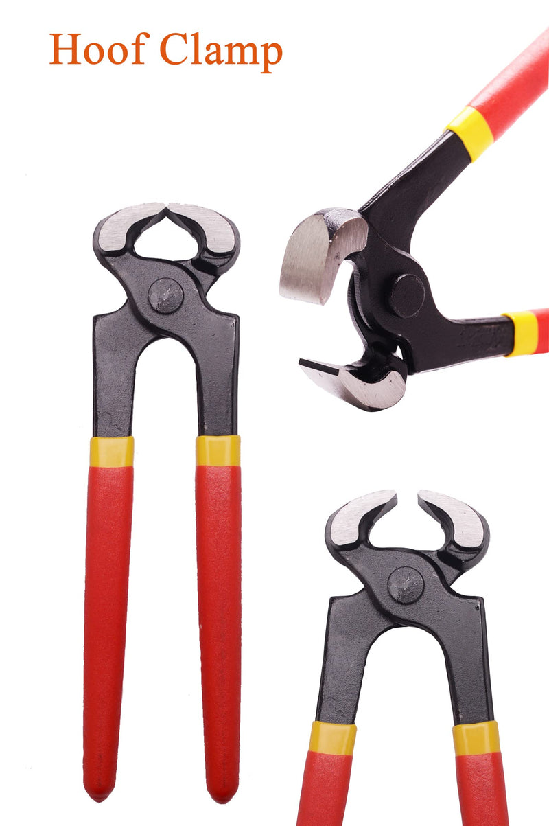 Farrier Tool Kits - 8 inch Professional Farriers Hoof Nipper Cutter Handle Knife Mini Rasp Hoof File Goat Pig Equine Metal Shears（7 Piece）