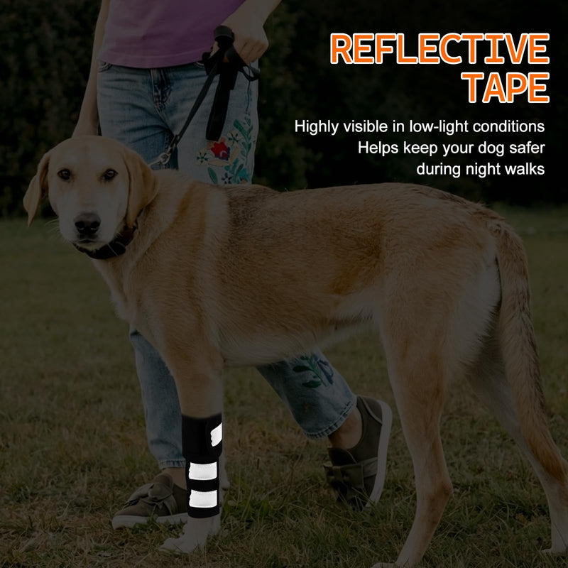 Elbow bandage for dog front leg, lick protection for dog hind leg, reflective elbow bandage, abrasion-resistant recovery sleeve for dogs, comfortable protection for dogs XL