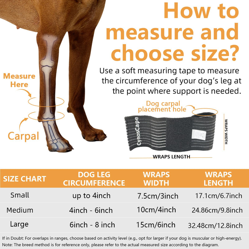 Dog Leg Brace, Black Compression Support Wraps for Front or Rear Legs with Streching Adjustable Strap,Dog Wrist Brace- Leg Sleeve to Stop Licking - Aid in Wound Care and Recovery (Balck, Large)