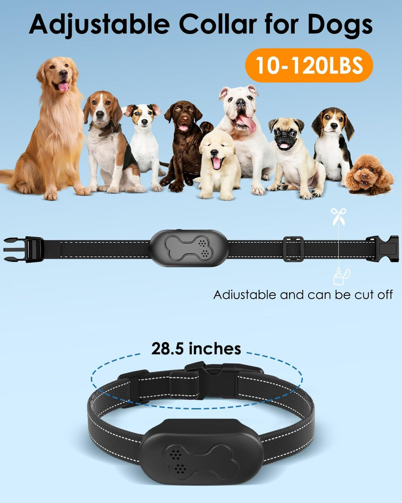 Dog Shock Collar with Remote Control - Shock Collar for Dogs IPX7 Waterproof Dog Training Collar with Beep Vibration Static Correction Flashlight Long-Lasting Battery Safe Training for dogs 10–120 lbs Black - PawsPlanet Australia