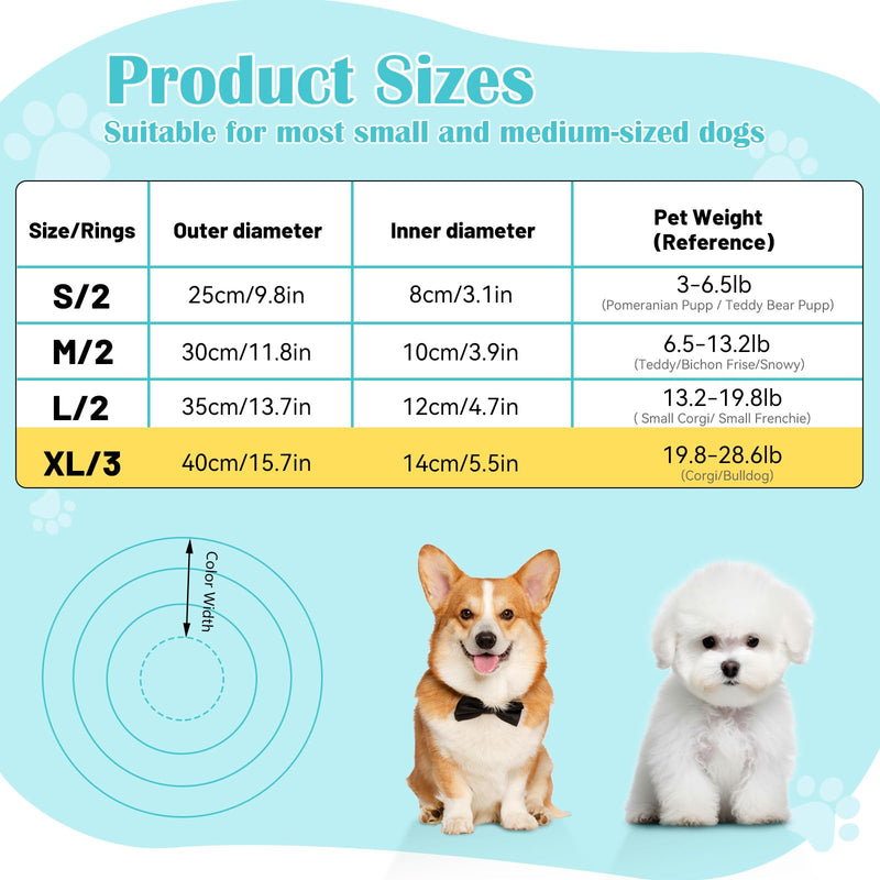 Soft Dog Cones, Adjustable Small Dog Donut Collar with Elastic Neckband, Elizabethan Collar For Dogs, Neck Pillow for Dogs and Cats (Blue-gray, XL) Blue-gray