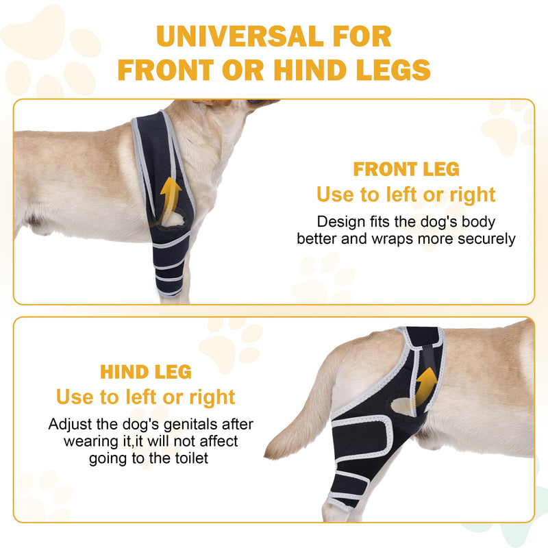 Dog Knee Brace for Torn ACL Hind Leg, Adjustable Dog ACL Braces Rear Leg or Front Legs with Cruciate Ligament Injuries, Support Brace for Back Legs, M