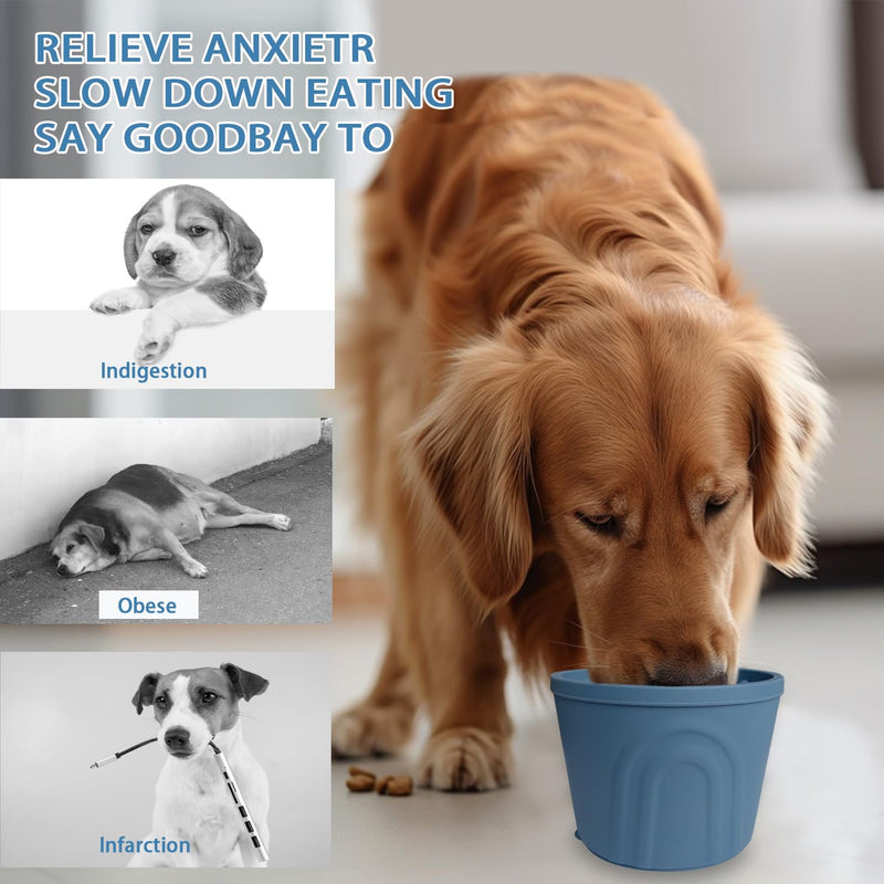Dog Slow Feeder Lick Bowl, Non-Slip Slow Dog Eating Bowl, Long Lasting Silicone Anti-chocking Treat Dispenser, Easy to Clean & Durable Pet Dish (M) Medium - PawsPlanet Australia