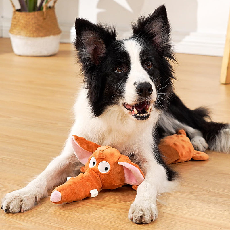 Sedioso Extra Large Dog Toy, Durable Dog Toy for Large Breed, 21.6 Inch Tug of War Dog Interactive Toy, Stuffed Animal Dog Chew Toy with Crinkle Paper for Small, Middle and Big Dogs(Elephant) Brown Elephant - PawsPlanet Australia