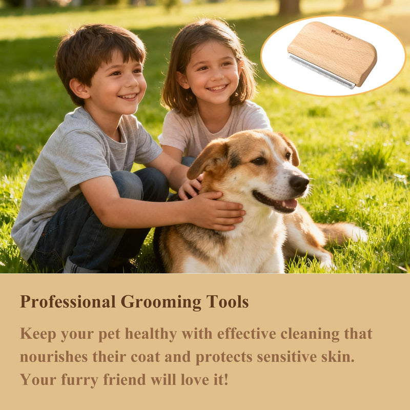 Undercoat Rake Dog Brush Dematting Comb cat shedding tool Dematting Tool Pet Brush Efficiently Detangle and Groom Coats for Large Medium Small Dogs and Cats Comb for Grooming Premium (M 4.33 inch) M 4.33 inch
