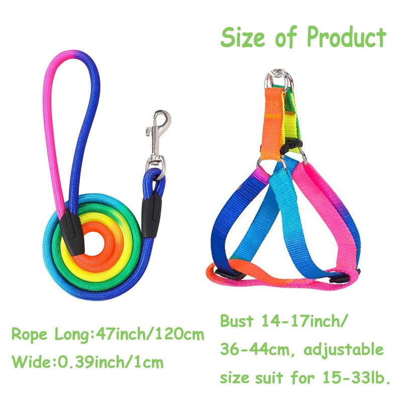 Mini Pig Harness, 2 Pieces Adjustable Small Pig Harness with Leash Set Pet Pig Harness Supplies Harness Set for for Hog Piggy Rabbit Small Animals Walking Jogging (S, Multicolor) S - PawsPlanet Australia