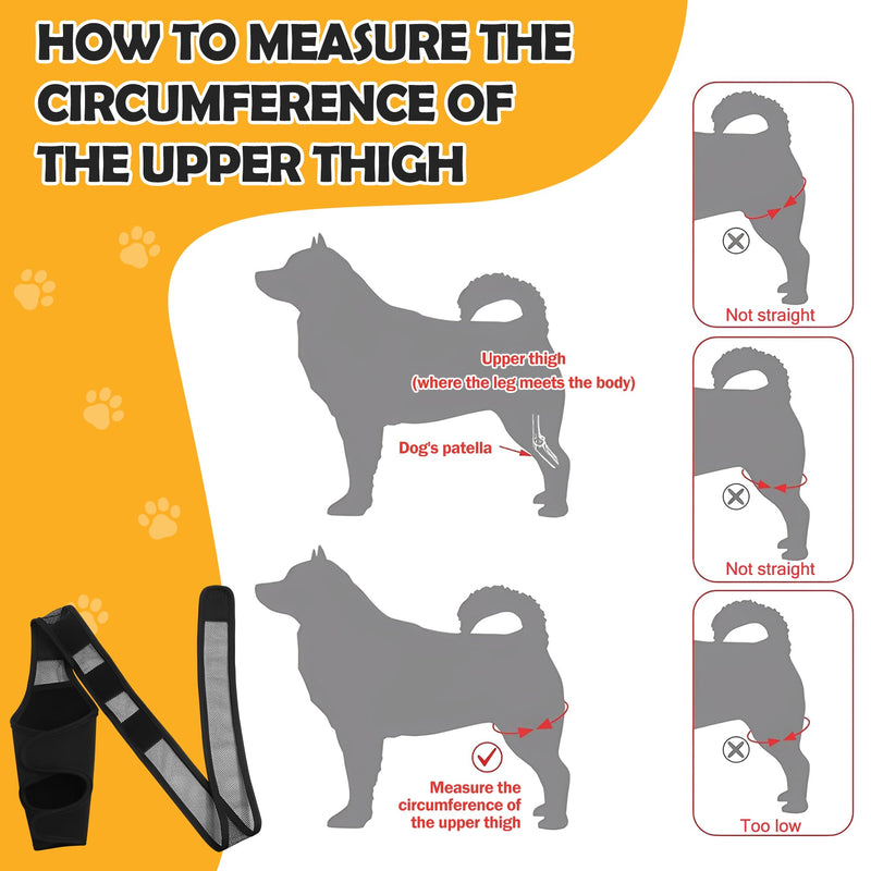 Small Dog Rear Leg Brace, Adjustable Dog Leg Support and Back Leg Support, Support for ACL Tears, Arthritis, Muscle Strain, Protective Wrap for Hind Leg