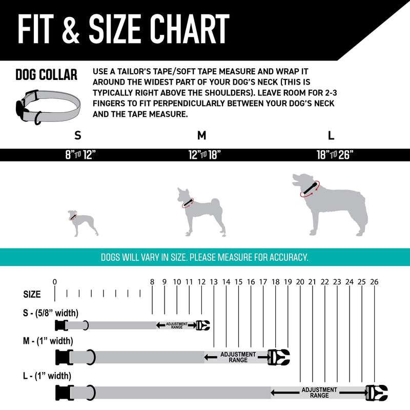 Wolfgang Heavy Duty, Adjustable Wide Venture Dog Collar with Quick Release Nylon Buckle for Walking & Training, WildWolf Print, Large Large (1.25 Inch x 18-22 Inch) - PawsPlanet Australia