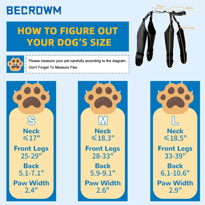 Waterproof Dog Boots for Small/Medium Dogs -Dog Paw Protectors Dog Suspender Boots Anti-Slip Pet Shoes for Outdoor Walking, Reflective Stay-On,Dirt-Proof Comfortable Booties (Black, Small) Black - PawsPlanet Australia