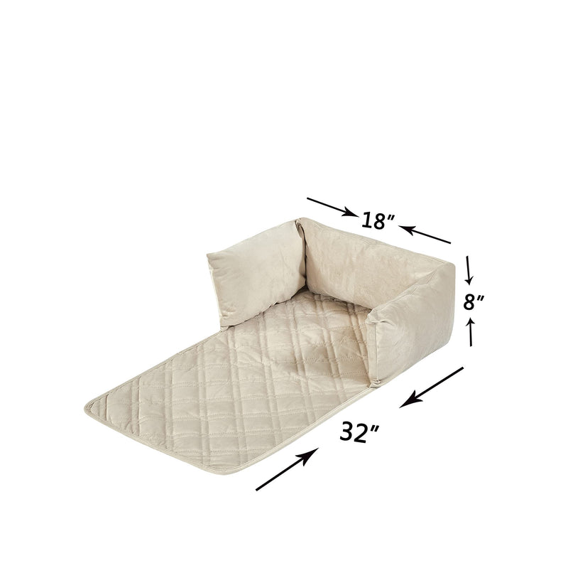 Brilliant Sunshine Premium Calming Dog Bed Mat, Silky Velvet, Removable Washable Cover, Cushion Protector and Couch Covers for Dogs, Pets, Cats, Small, Beige Natural - PawsPlanet Australia