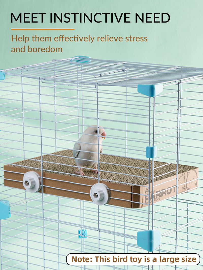 7.3 Inch Paper Bird Toys, Bird Platform, Parrot Toy, Help Birds Clean Beak, Release Stress, Reduce Boredom - Suitable for Budgie, Cockatiel, Lovebird, and Other Small to Medium-Sized Pet Birds M - PawsPlanet Australia