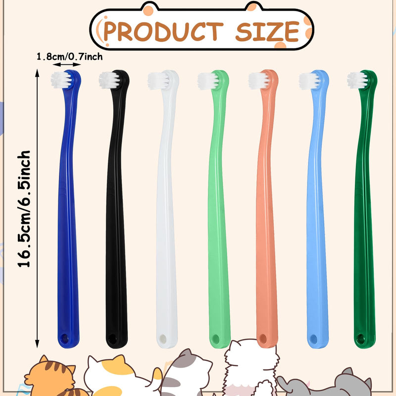 7Pcs Toothbrush for Dogs Small Breed,Round Soft Hair Small Dog Toothbrush,Dental Hygiene Pet Toothbrush to Clean Pet Teeth,Dog Tooth Brush for Small to Large Dogs, Cats, Most Pets, 7 Color - PawsPlanet Australia