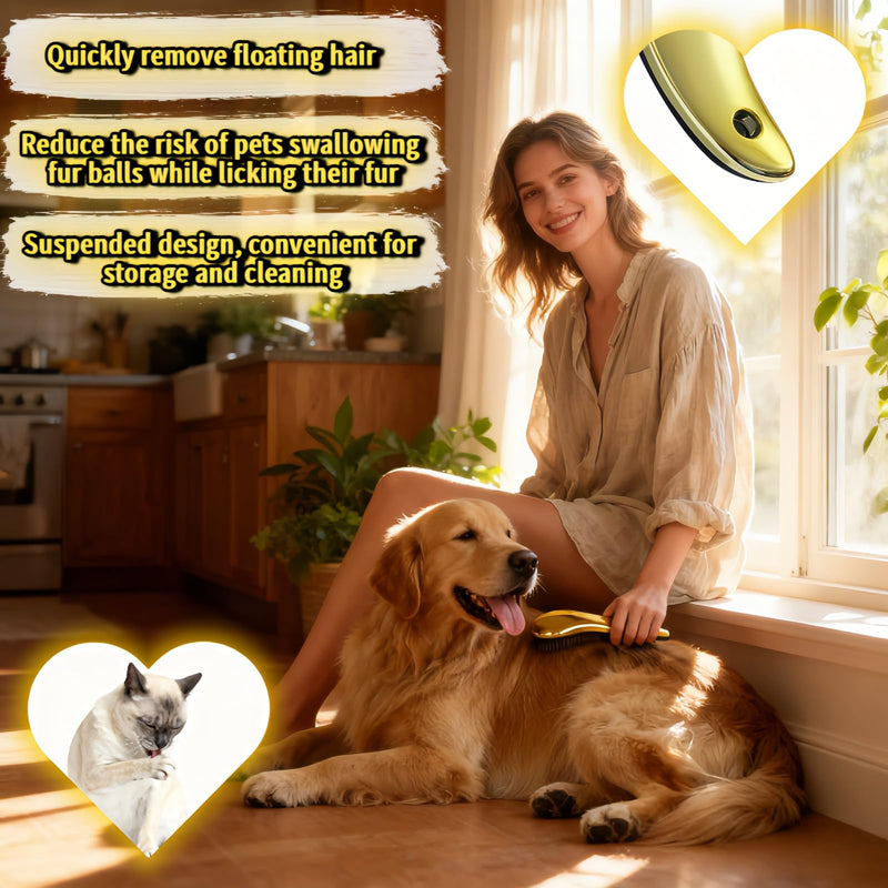 Pet Grooming Glove & Brush 2-in-1 - Gentle Deshedding, Detangling, and Massage for Cats/Dogs, Reduce Shedding & Hairballs, Wet/Dry Use?Ergonomic Massage Deshedding Tool - PawsPlanet Australia
