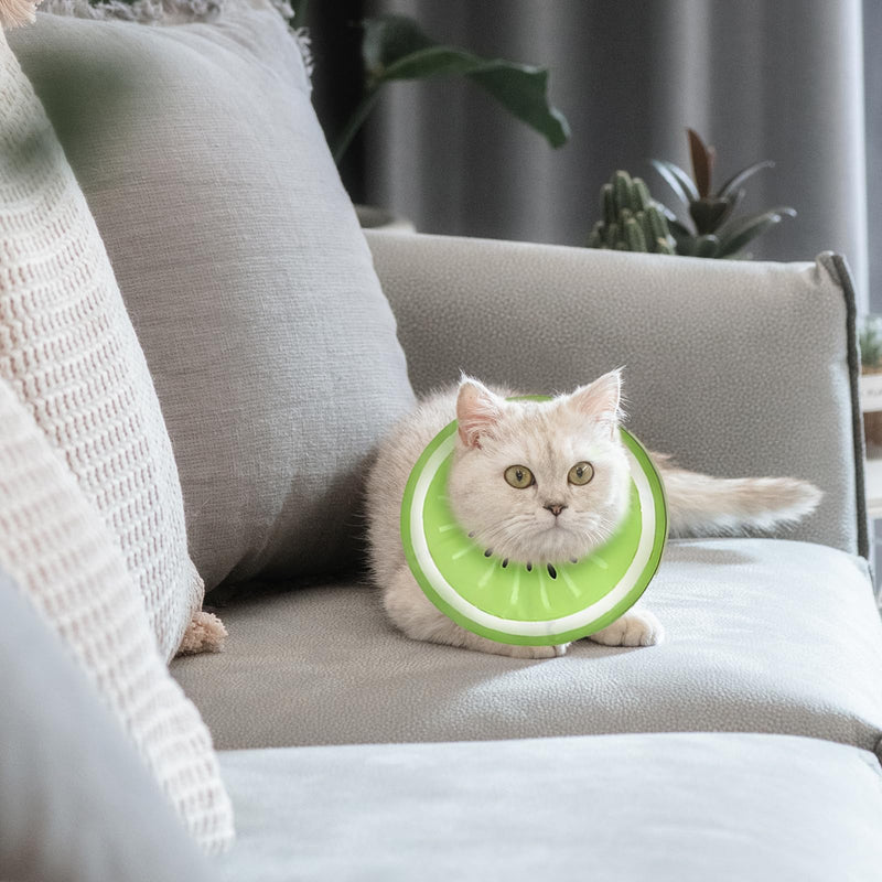 Cat Collar, Collar for Cats After Surgery, Round Adjustable Protective Collar, Cat Adjustable Collar, Cat Collar Injuries for Puppies, Small Dogs and Cats (Size S) small / 1