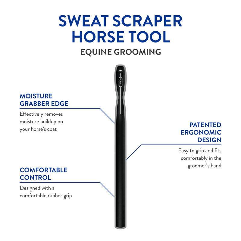 WAHL Professional Animal Equine Grooming Sweat Scraper Horse Tool - Black Sweat Scraper Tool