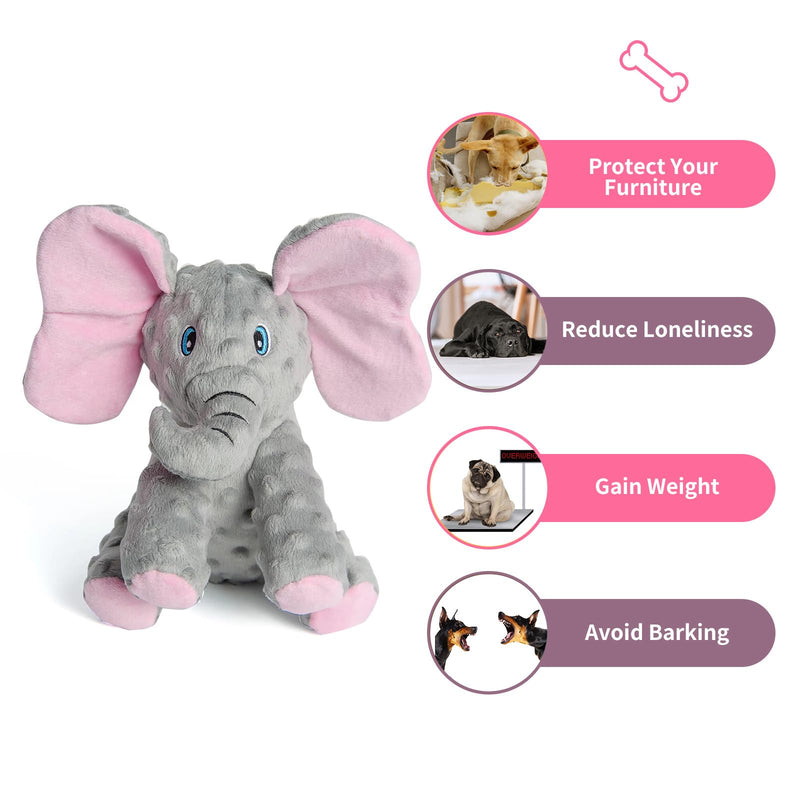 DODODOLA Dog Toys Puppy Toys Cute Squeaky Elephant Dog Toy with Crinkle Paper Stuffed Plush Animal Dog Toys to Keep Them Busy for Small Medium Large Dogs - PawsPlanet Australia