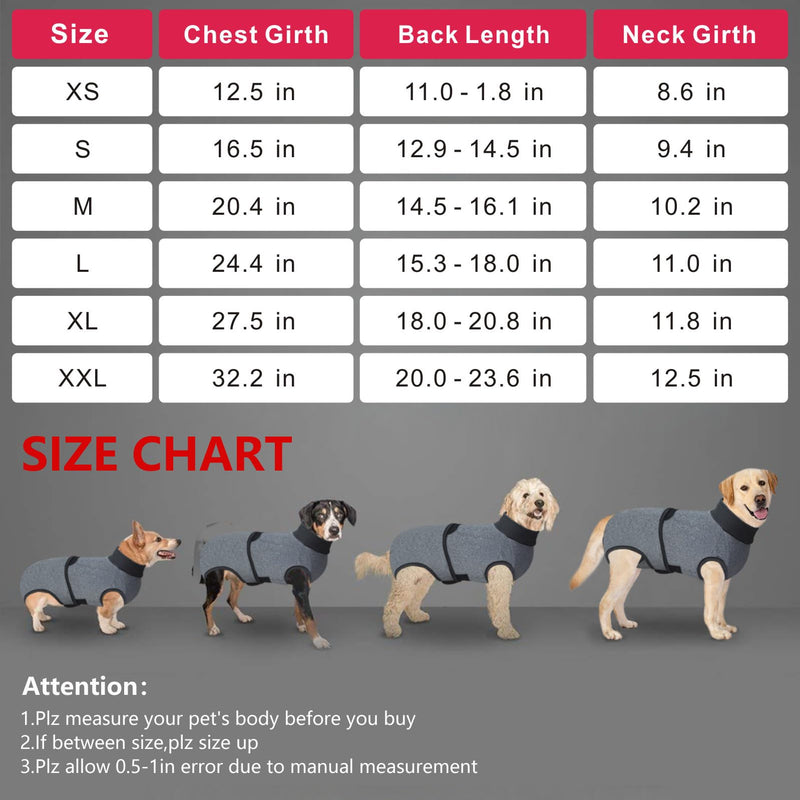 Idepet Dog Recovery Suit for Dogs After Surgery,Onesie Dogs Surgery Suit Female Male Soft Breathable Pet Bodysuit E-Collar & Cone Alternative Surgical Spay Suit Abdominal Anti Licking Wounds (M) Medium - PawsPlanet Australia