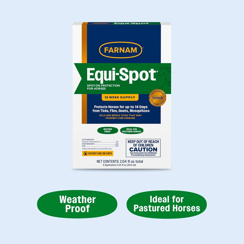 Farnam Equi-Spot Spot On Protection for Horses, 12-Week Supply with 6 Applications 12 week supply - PawsPlanet Australia