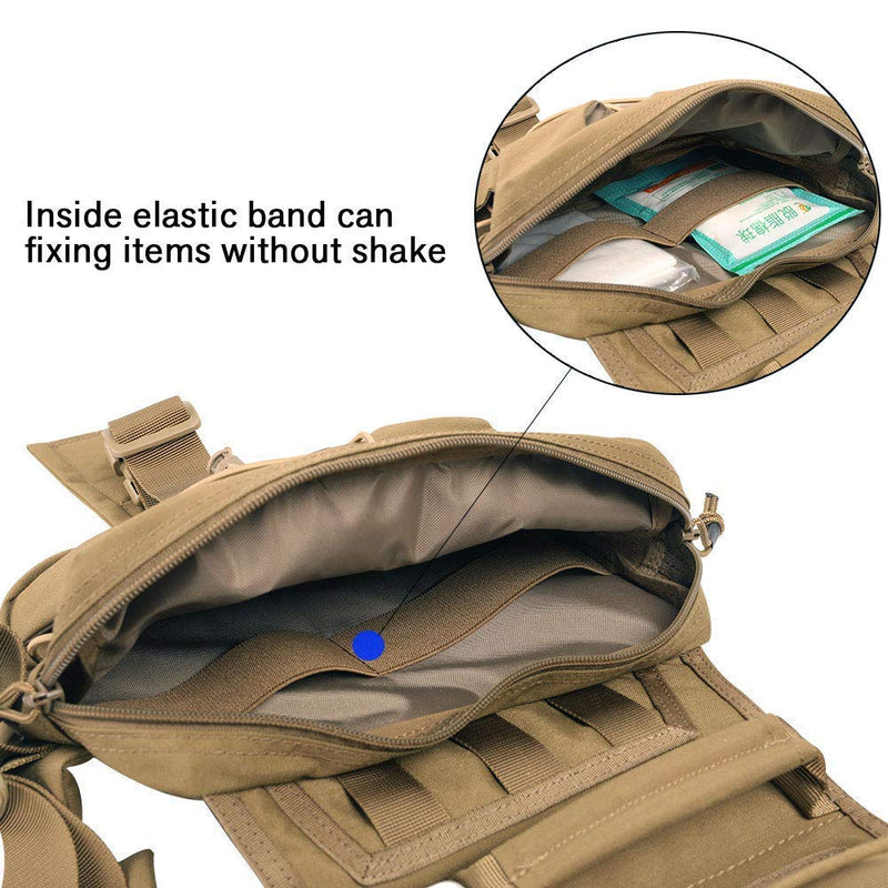 Tactical Bungee Dog Leash Adjustable Dog Pack Hound Dog Saddle Bag Backpack with Handle - PawsPlanet Australia