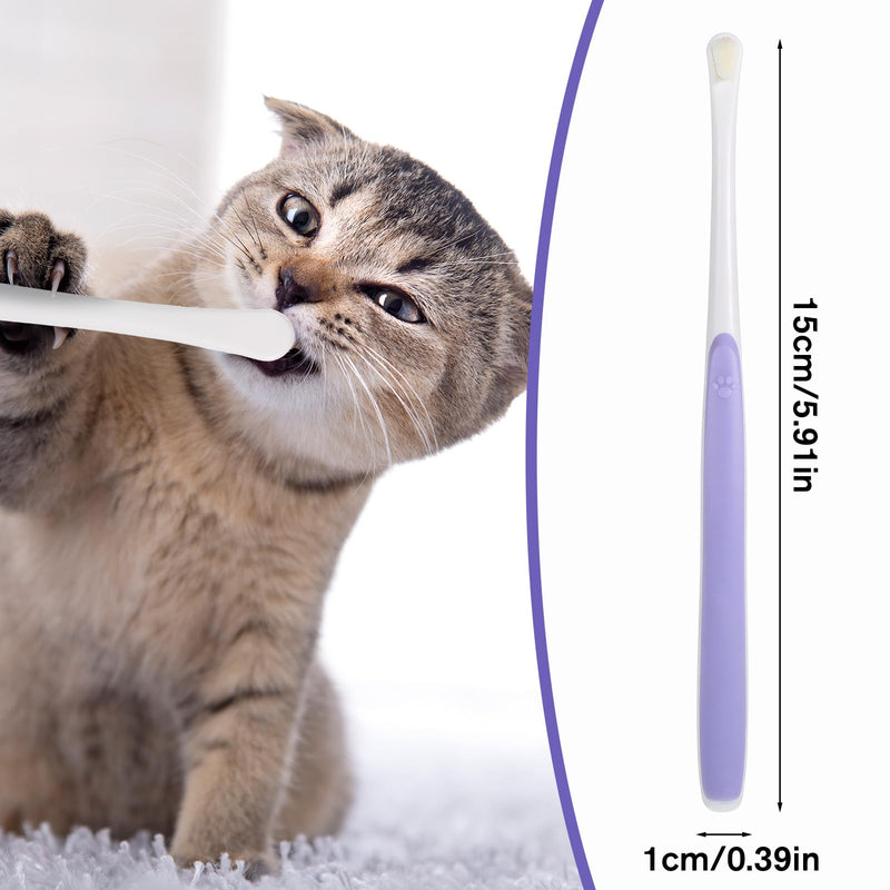 Small Dog Cat Toothbrush Pets Toothbrush Soft Bristle Cat Dental Brush Micro Head Puppy Tooth Brush Deep Clean Kit Portable Cats Dental Care for Puppy Kitten Daily Brushing - PawsPlanet Australia