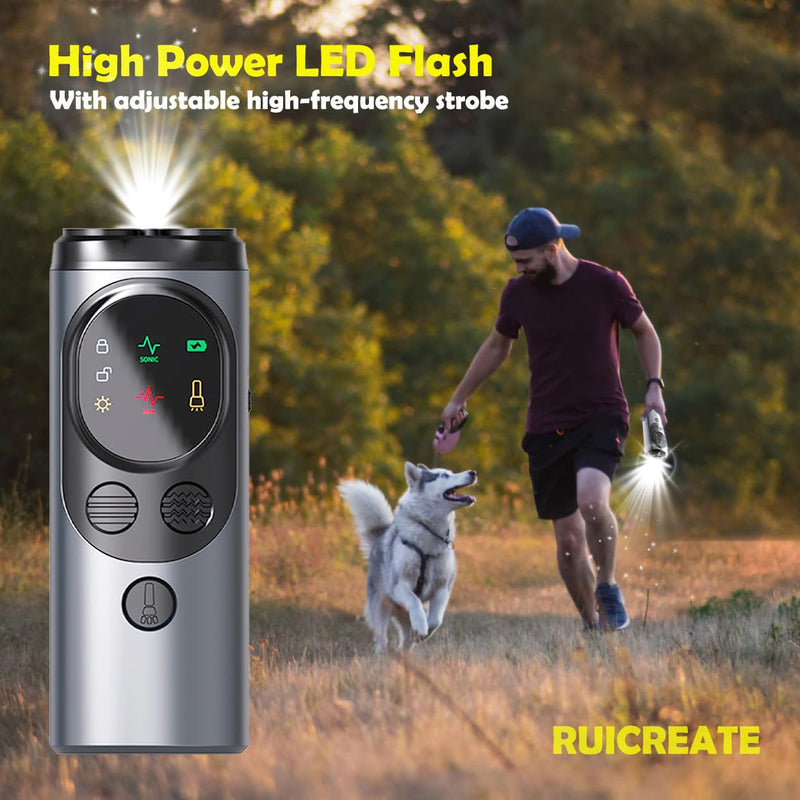 Upgrade Anti Barking Device for Dogs, Multi-Function LED Ultrasonic Bark Control with Flashlight/HD Display, Professional Dog Training Tool with 3X Sonic Emitters Ultra - PawsPlanet Australia