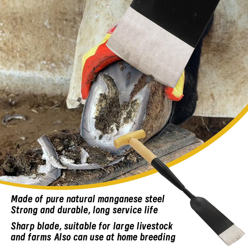 Steel Hoof Trim Shovel,Manganese Steel Horseshoe Shovel Firm Durable Hoof Tool，Clipping Trimming Shovel for Livestock Farm