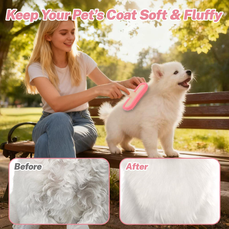 Bunny Brush, Soft Silicone Small Animal Brush, Short Hair Dog Brush - Removes Loose Fur, Detangles & Massages for Rabbits, Chinchillas, Kittens & Puppies During Shedding Season or Bath Time - PawsPlanet Australia