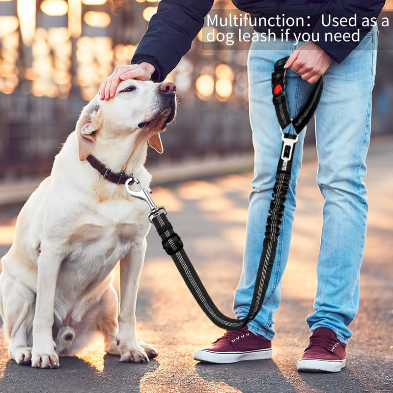 2 Piece Set Dog Seat Belt Retractable Dog Car Seatbelts Adjustable Pet Seat Belt for Vehicle Headrest Restraint Adjustable Heavy Duty & Elastic & Durable Car Harness for Dog Lotus - PawsPlanet Australia