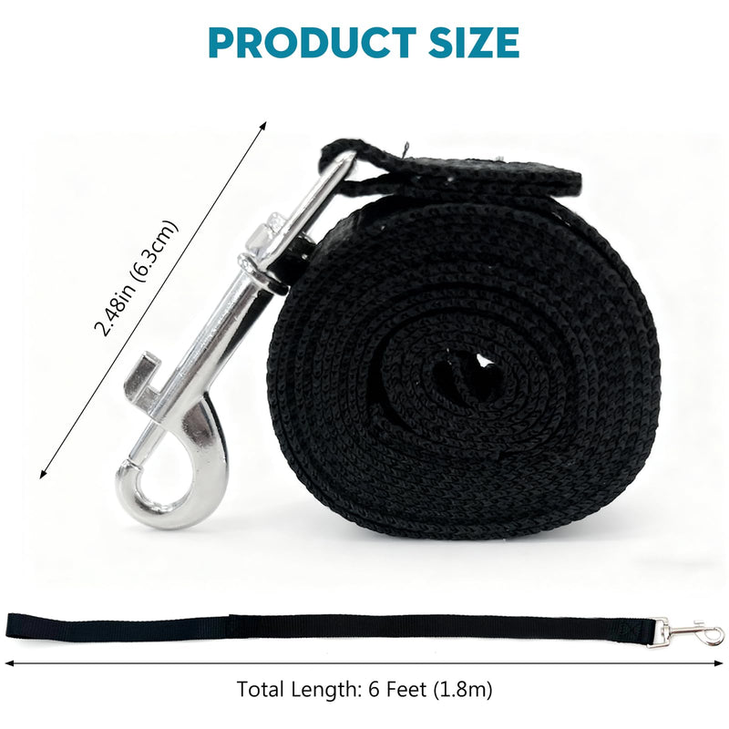 2-Pack Dog Training Leash Set, 6ft Traction Ropes with Swivel Hook for Small & Medium Dogs - PawsPlanet Australia