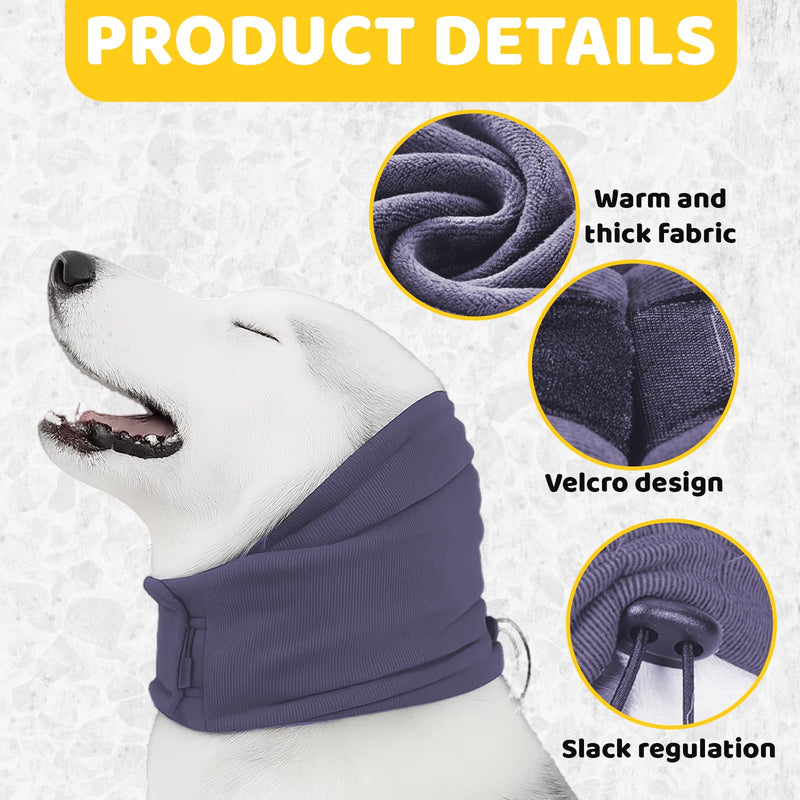 Ear Protection for Dogs, Dog Hearing Protection for Peace and Warmth, Bathing, Drying and Relief of Noise, Earmuffs for Dogs with Adjustable Design, Dark Purple, Size M