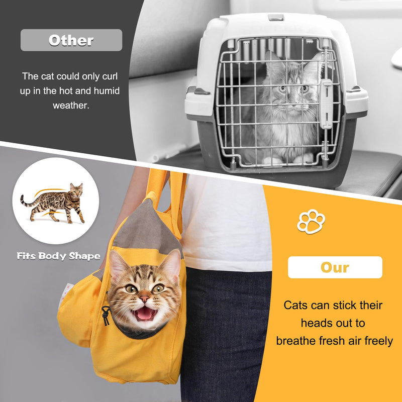 Cat Carrier for Small Pets 10-15lbs, Dog Carrier with Soft Padding Safety Buckles Storage Pouch for Travel Outdoor - PawsPlanet Australia