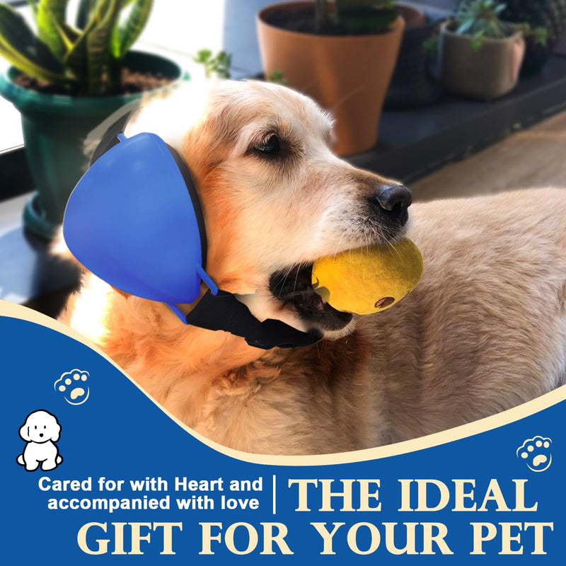 ZOHAN Dog Ear Muffs for Noise Protection, Comfort Dog Noise Cancelling Ear Muffs with Fast Snap Lock for Fireworks, Thunder, Vacuums Blue-m - PawsPlanet Australia