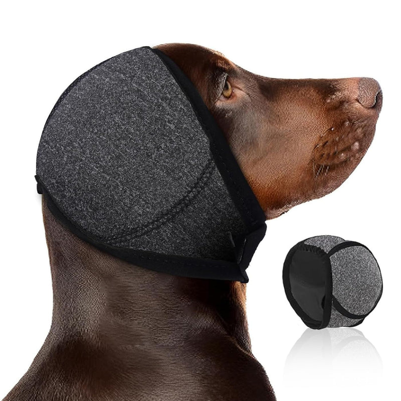 Dog Ear Warmer & Protector for Winter, Thermal Snood with Adjustable Fit for Cold Weather, Anxiety Relief & Noise Reduction, Thermal Protection for Cold Weather,Water-Resistant（Gray, L,1 Pc） Gray，L,1 Pc
