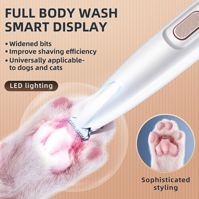 Dog Paw Trimmer - Ultra-Low Noise Grooming Kit with Replacement Blades for Paws, Eyes, Ears, Face & Rump - Suitable for Cats & Dogs (1 Set) 1 Set - PawsPlanet Australia