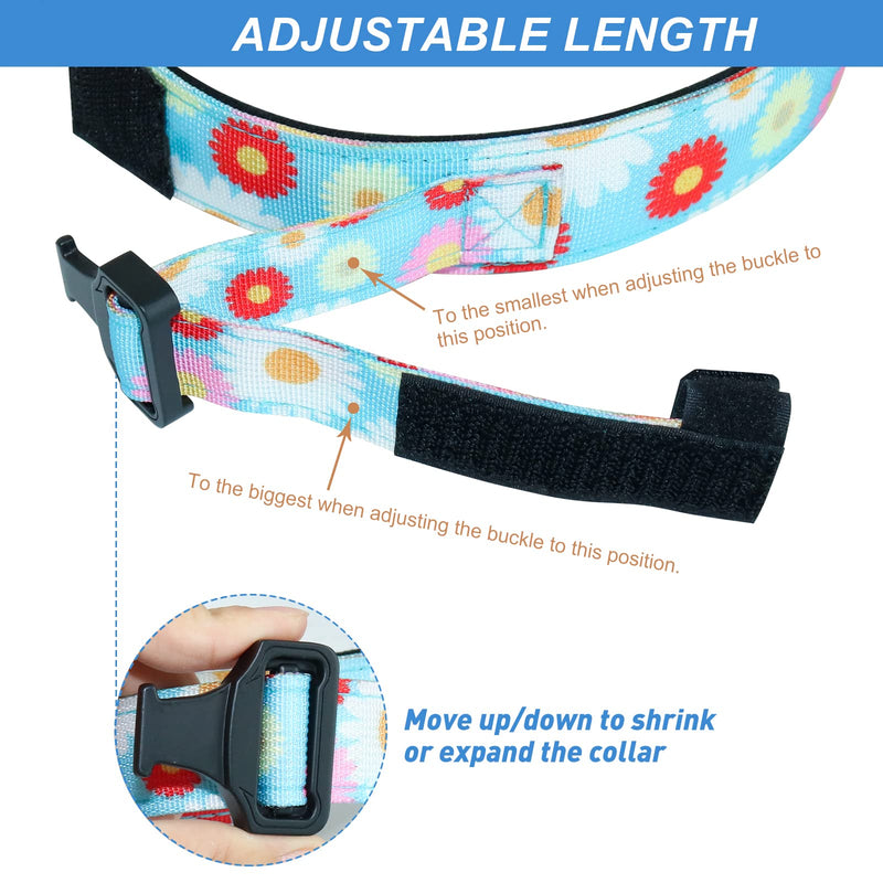 Hotsky Tactical Dog Collar and Leash Set, Heavy Duty Dog Collars for Medium Dogs, Adjustable Nylon Collars and Leashes with Handle Metal Buckle for Large Dogs, with Airtag Case and Patches(Daisy, XL) XL(20"-23") Daisy Set - PawsPlanet Australia