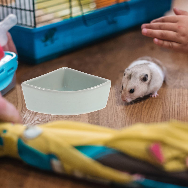 Hamster Bowl, Ceramic Food Bowl Guinea Pigs Rabbit Food Water Feeding Dish Small Animal Food Bowl for Guinea Pigs Gerbil Rat Chinchilla Hedgehog Cage Supplies, Blue