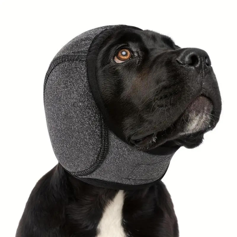 Dog Swim Ear Covers,Waterproof Adjustable Pet Shower Wrap,Dog Ear Covers for Grooming,Do/g E/ar Protectors,D/og Ea/r Muffs,Ear Defenders for Pet,Pet Headband,D/og Ea/r Co/vers for Noise(Gray S) 1 Grey，S