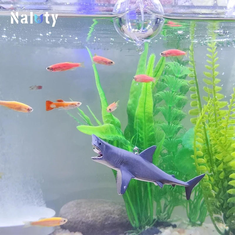 Floating Shark Ornament - Adjustable Aquarium Shark Animal Decor, Shark Pool Décor | Aquarium Floating Shark Ornaments Thematic Ornaments Suitable for Aquarium All Kinds of Fish Tank and Home - PawsPlanet Australia