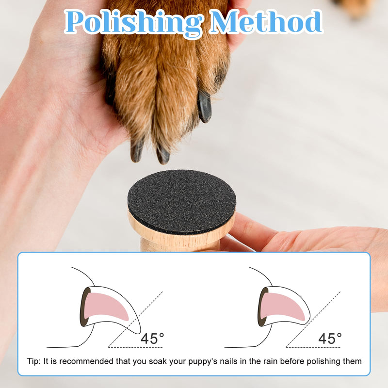 Dog Nail File for Wooden，Dog Scratch Pad for Nails with 3 Replaceable Sandpaper,Suitable for Pet Stores, Home Cats and Other Small Pets to Use (White) White - PawsPlanet Australia