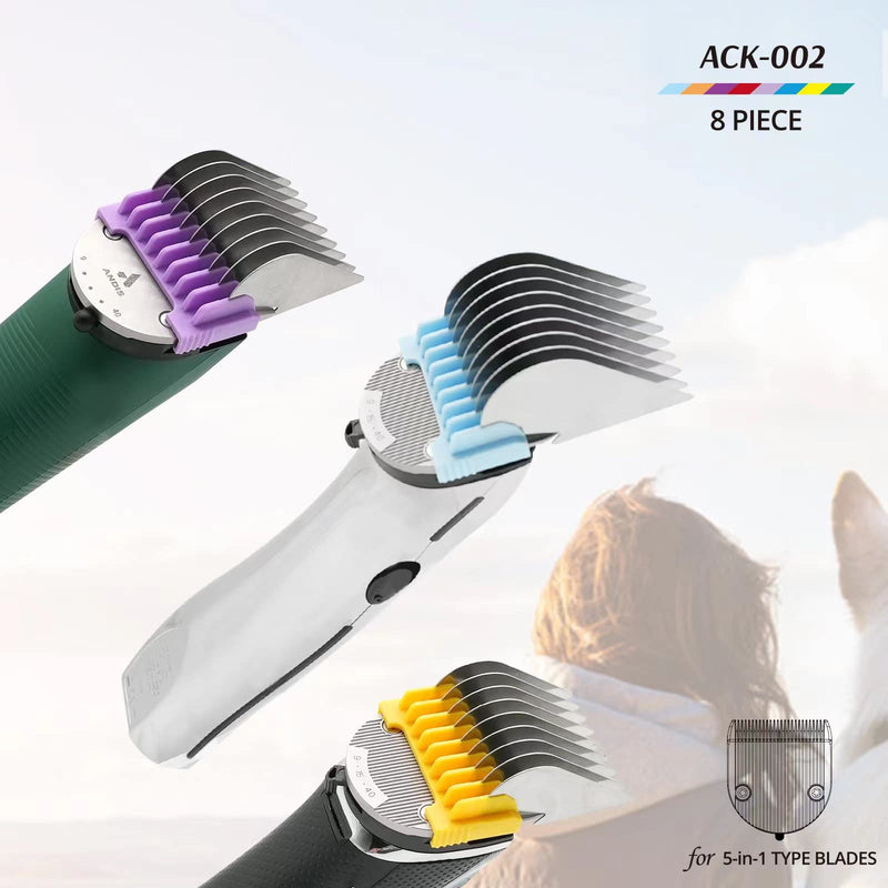 Animal Stainless Steel Clip Attachment Guide Comb Set for 5-in-1 Detachable Blade Pet, Dog and Cat Clippers (Not compatible with A5 style Detachable Blade) - PawsPlanet Australia