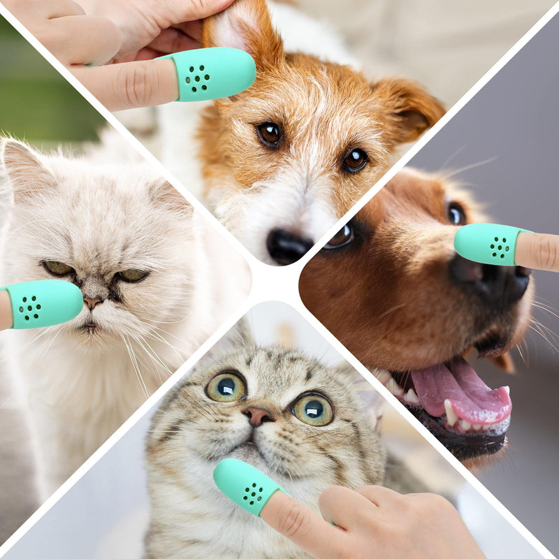 3pcs Dog Finger Toothbrush, Cat Chin Brush with Food-Grade Silicone, Dog Tooth Brushing Kit, Silicone Cleaning Brush for Pet Dental Care - PawsPlanet Australia