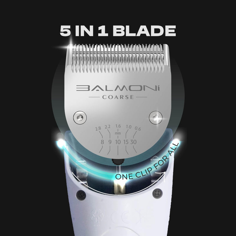 Professional Ultra Slim Fine 5-in-1 Clipper Blade (2-Pack) for 580 Series – Adjustable 0.6–2.8mm Detachable Precision Blade, Compatible with Wahl Bravura/Arco/Figura, Supports Steel Attachment Combs