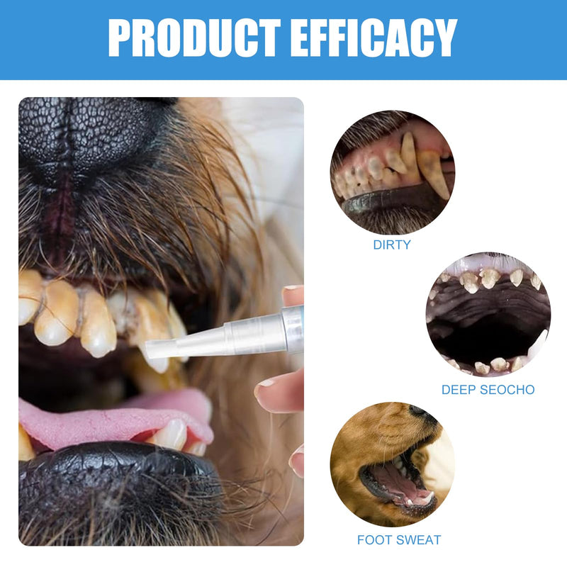 Pet Toothbrush Pen Pet Oral Repair Gel Pen for Dogs Tartar Remover Dog Suitable Improvement of Bad Breath and for Removing Tartar in Pets Pack of 4