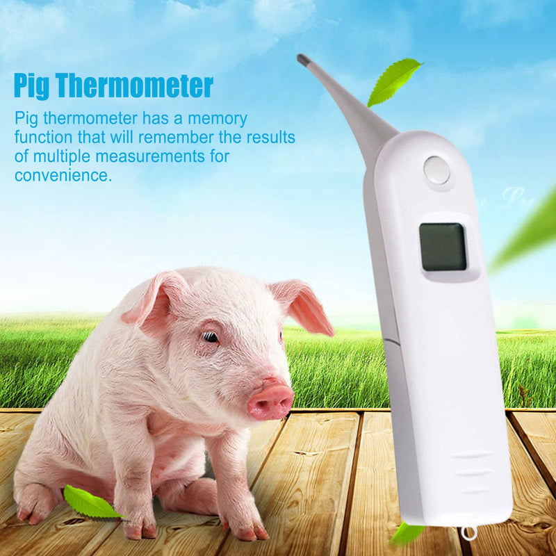 Zerodis Pig Thermometer Electronic LCD Pet Veterinary Thermometer with Memory Function for Dogs Cats Pet Dog Thermometer Horse Anus Thermometer Fast Digital Veterinary Thermometer - PawsPlanet Australia