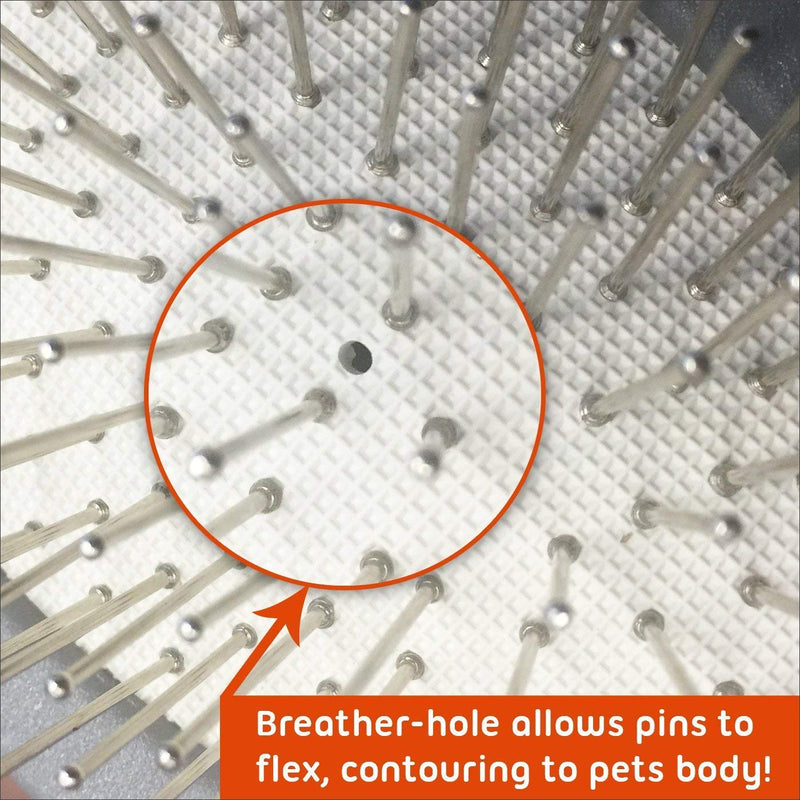 GoPets Pet Grooming Kit Bundle With 2 Sided Pin and Bristle Comb + Professional Self-Cleaning Slicker Brush for Dogs and Cats - PawsPlanet Australia