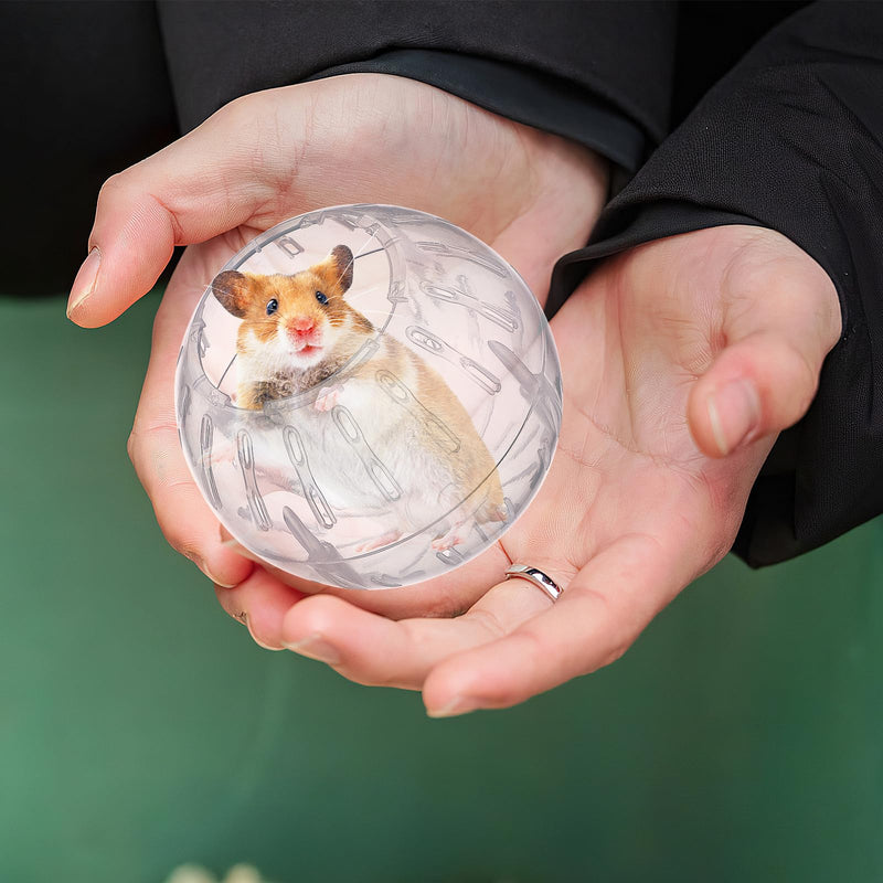 Totority Hamster Exercise Ball 2pcs Small Pet Running Wheels for Hamsters & Hedgehogs, Ventilated Safe Activity Sphere with Easy-Clean Design - PawsPlanet Australia